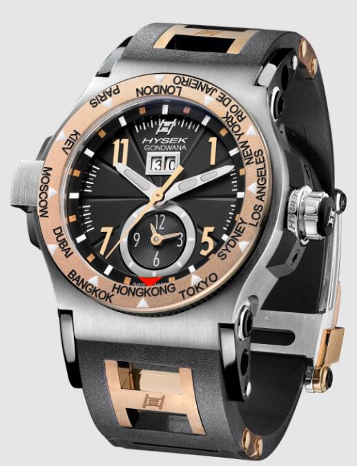 Hysek Abyss 44MM DUAL TIME Watch Replica AB4407B07 Hysek Watch Price